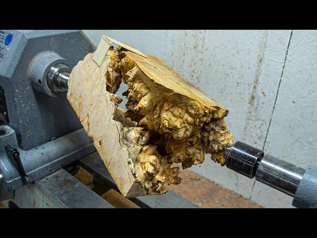 How to wood turn glass and epoxy resin hybrid burl vase