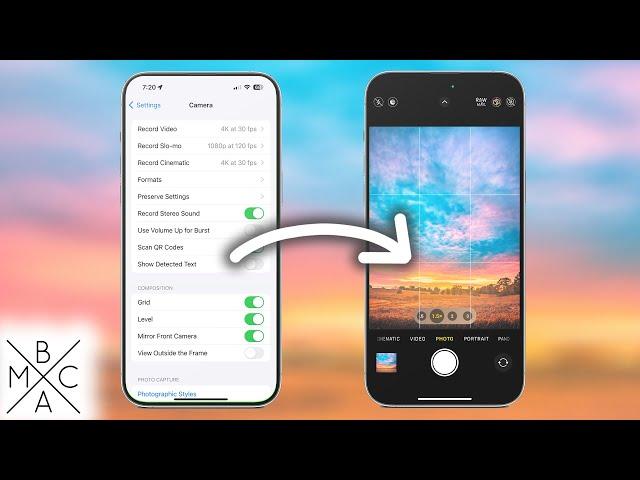 The BEST iPhone CAMERA SETTINGS for Photos!