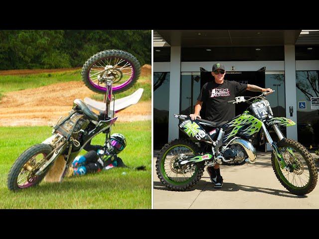 Crashed The Retro Bike | Gifted Monster My First Custom Dirtbike!