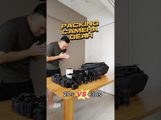 Traveling with Camera Gear in your 20s VS 30s #photography #camera #travel