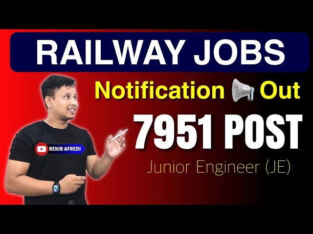 Indian Railway New Vacancy 2024  || RRB JE Recruitment 2024