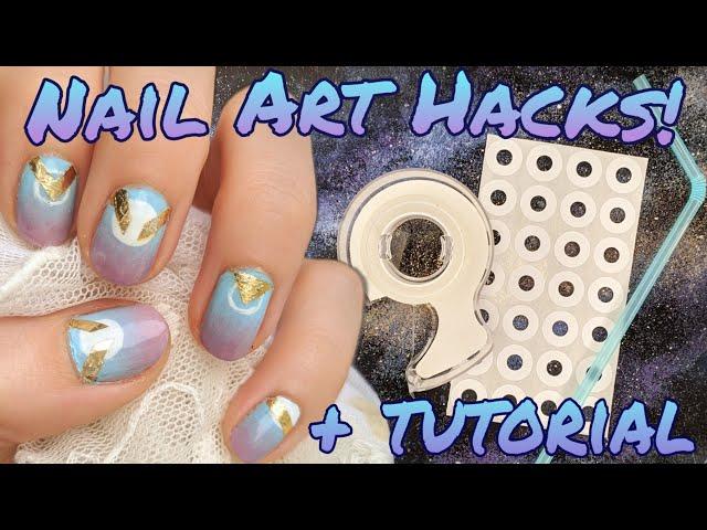 DIY nail art with household items + easy painting tutorial