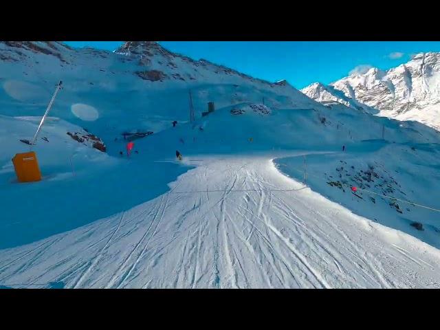 From Plateau Rosa to Breuil Cervinia downhill ski