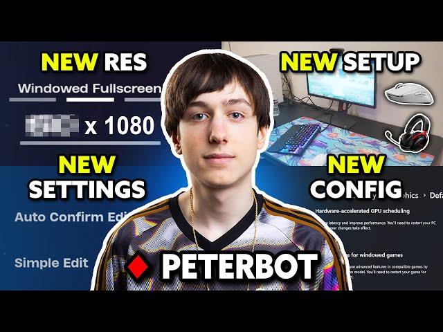 Peterbot Reveals NEW Settings & Stretched Res in Fortnite Chapter 6!