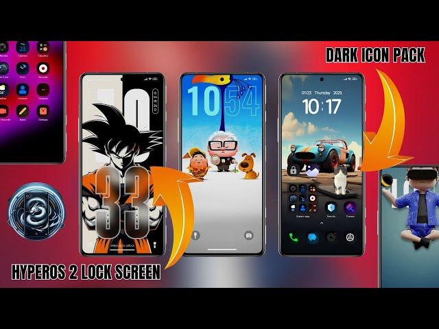 Top 3 Xiaomi Global Themes With HyperOS 2 Lock Screen & Dark Mode icon Pack | Xiaomi Theme Hub