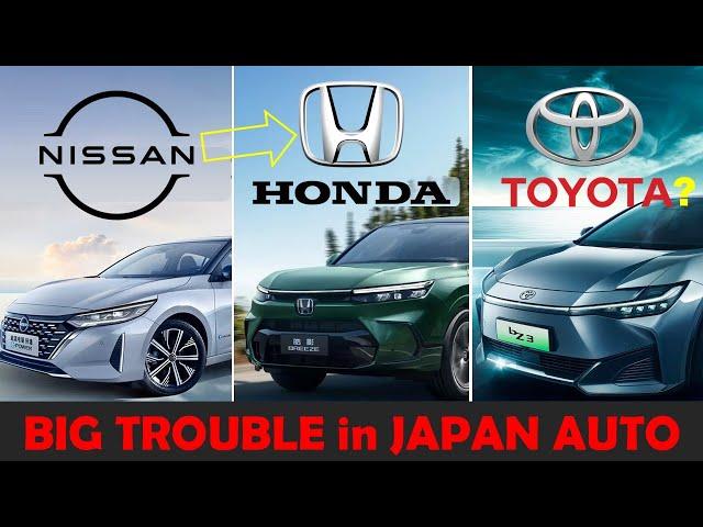 BIG Trouble in Japan - the Nissan + Honda merger ...and Toyota?