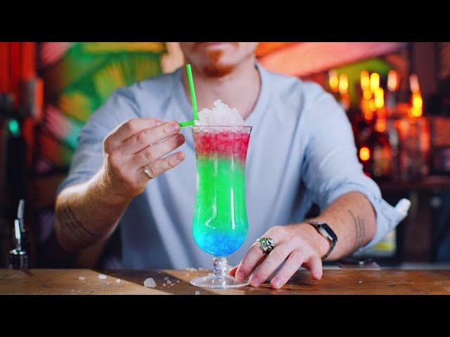 Mermaid On The Beach - Colourful Crushed Ice Cocktail | Delightful Drinks