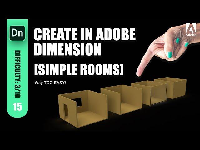 15 || CREATE A ROOM || LEARN ADOBE DIMENSION || HOW TO || Easy and customisable!