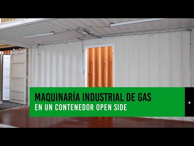 Contenedor OPEN SIDE para MAQUINARÍA INDUSTRIAL | CONTENEDORES MAS+