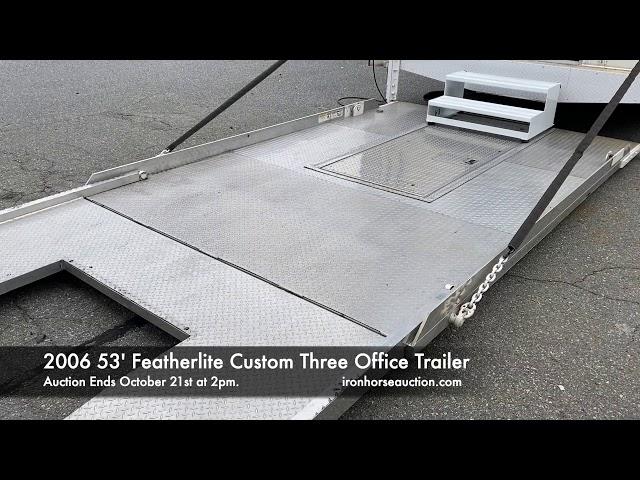 2006 53 ft Featherlite Custom Three Office Hauler Trailer with Restroom