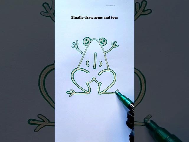 Easy rules to draw a simple frog  #shorts #craft #art #drawing #crafts #artist #creative