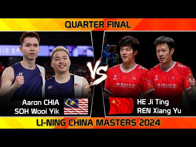 Aaron CHIA /SOH Wooi Yik vs HE Ji Ting /REN Xiang Yu | China Masters 2024 Badminton