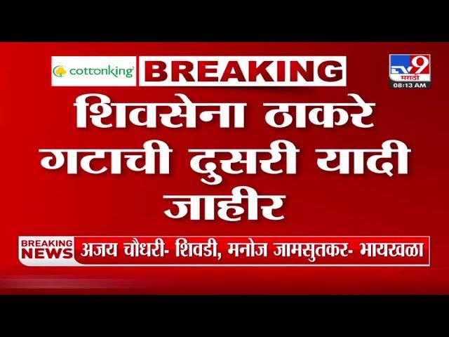 Thackeray Candidates Second List Update | शिवसेना ठाकरे गटाची दुसरी यादी जाहीर