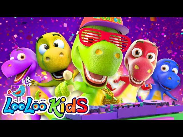 Five Little Dinos - Zigaloo Dance - S4EP37  (Official Video) - LooLoo Kids Songs for Kids