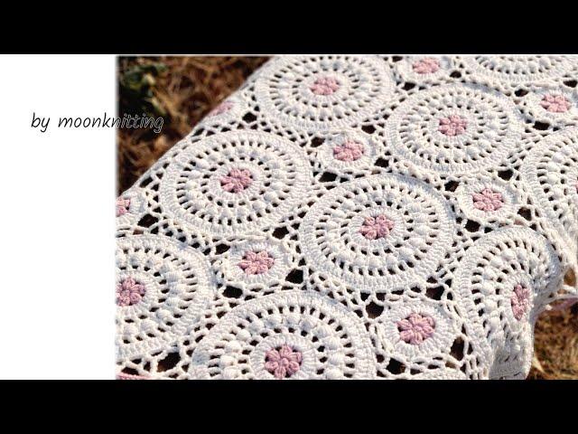 [코바늘블랭킷] 봄봄한 블랭킷스프링플라워 블랭킷/spring flower blanket/crochet/crochet blanket/moonknitting
