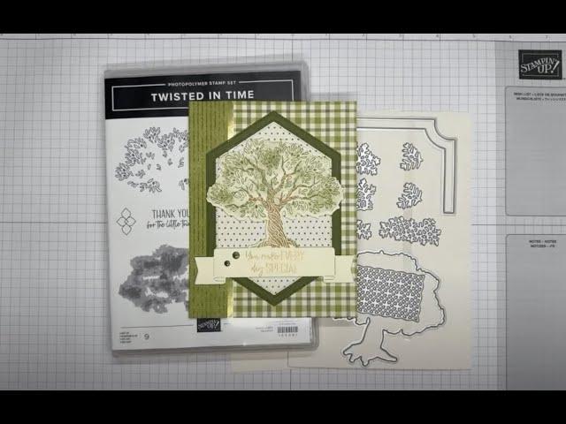 Stampin' Up! Twisted In Time Thank You Card Tutorial #diy #papercraft #patternedpaper #cardmaking