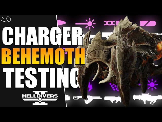 Every Support Weapon vs Charger Behemoth- Helldivers 2 Tips & Guide