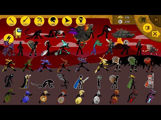 Unlocked All Units Character Options Latest Updates Best Match Summon Icons x9999 | Stick War Legacy