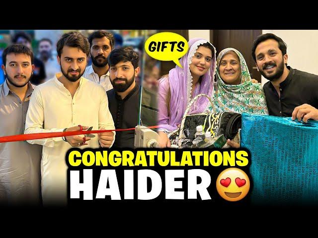 Congratulations Haider for New BeginningGifts From Kanwal Zulqarnain..