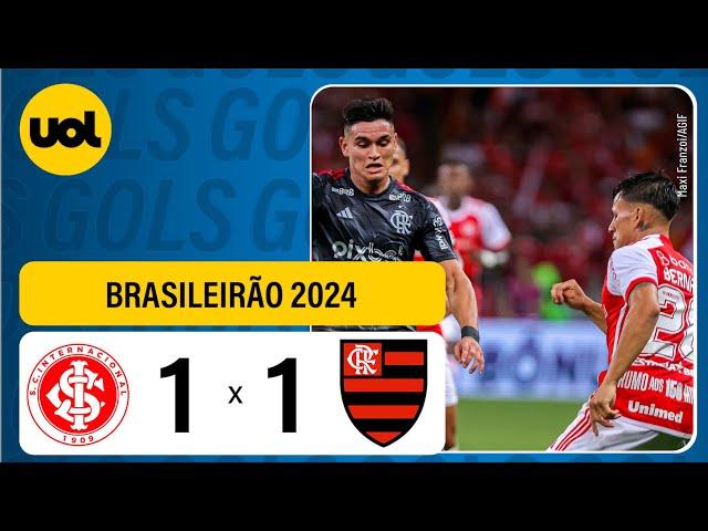 INTERNACIONAL 1 X 1 FLAMENGO  GOLS DO JOGO, VÍDEOS  - BRASILEIRÃO 2024