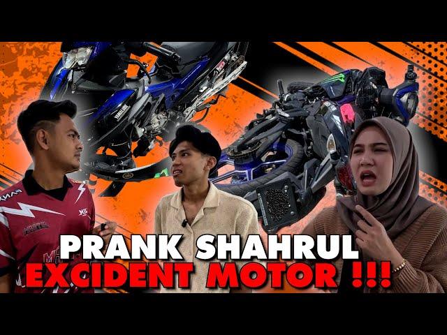 PRANK EXCIDENT MOTOR ALIF!! ALIF MARAH MOTO HANCUR!!