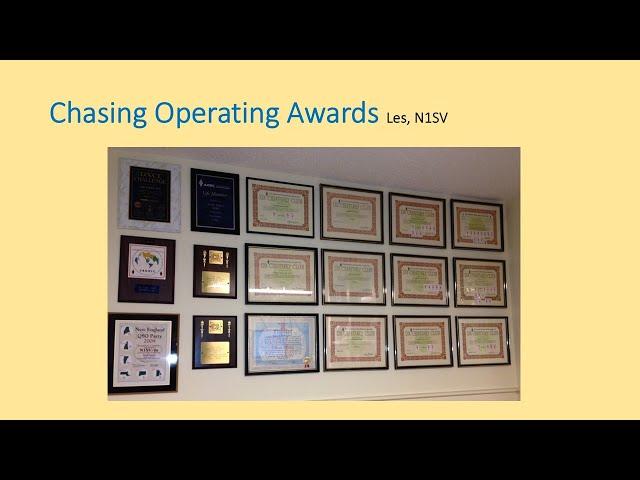 Chasing Operating Awards - May 2025