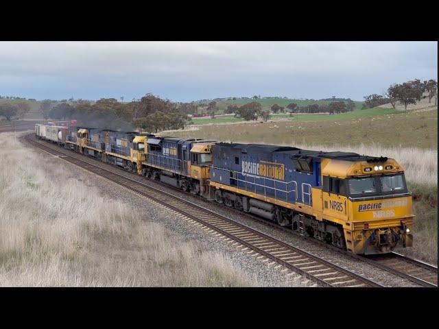 5 Locos On Perth To Sydney Freight Train 3PS6