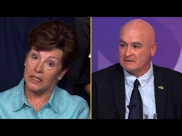 Mick Lynch bodies other panelists on Question Time