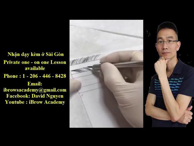 Lesson 13 -  Beginning strokes for Microblading ( David Nguyen, iBrows Academy )