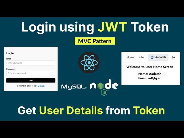 Login Registration using JWT Token in React js, Node Js and MySql || Learn React Js, Node Js & MySql