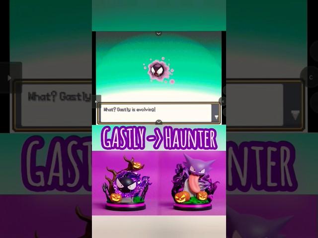 First evolution on the Dark team! Gastly to Haunter! #shortsvideos  #viralreel