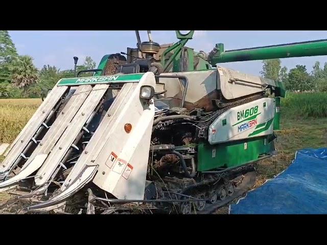 BanglaMark Marksan BM-608 Head Feeding Combine Harvester | #banglamark #banglamarkagro