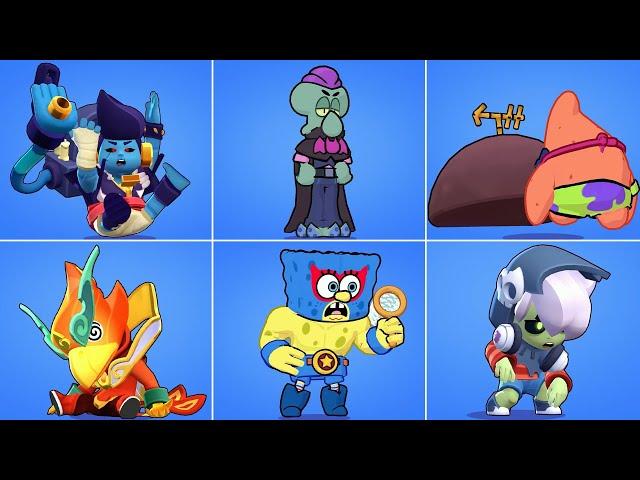 ALL NEW CUSTOM LOSING & WINNING ANIMATIONS | Brawl Stars #spongebob