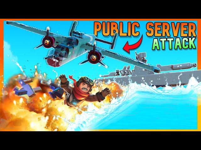 ATTACKING Public Servers With A WW2 BOMBER! (North American B-25 Mitchell) | Trailmakers Multiplayer