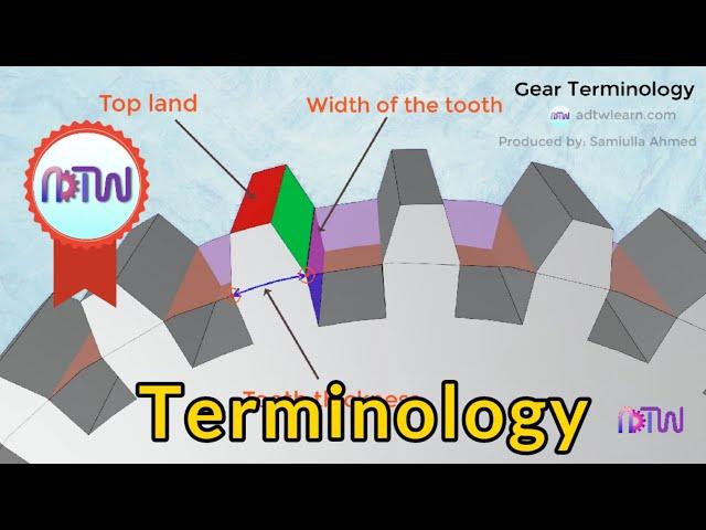 Spur Gear Terminology Animation