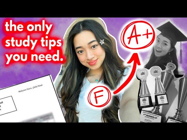 how I went from FAILING to becoming a TOP STUDENT | TOP 10 BEST STUDY TIPS + free printable