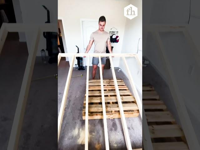 Guy Builds DIY Floating Bed