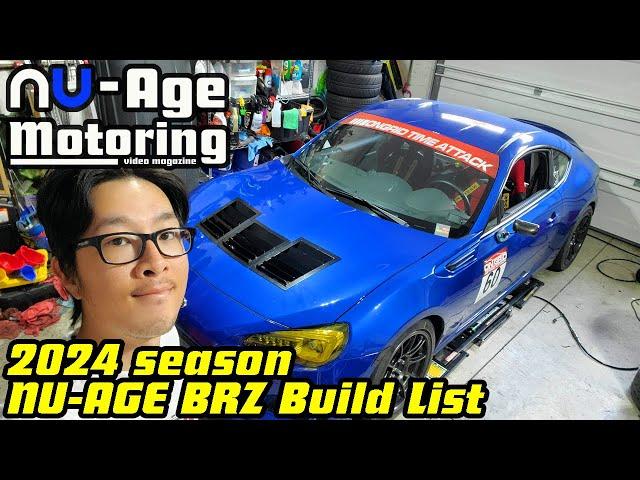 NU-AGE BRZ Build List (2024 season, no aero config)