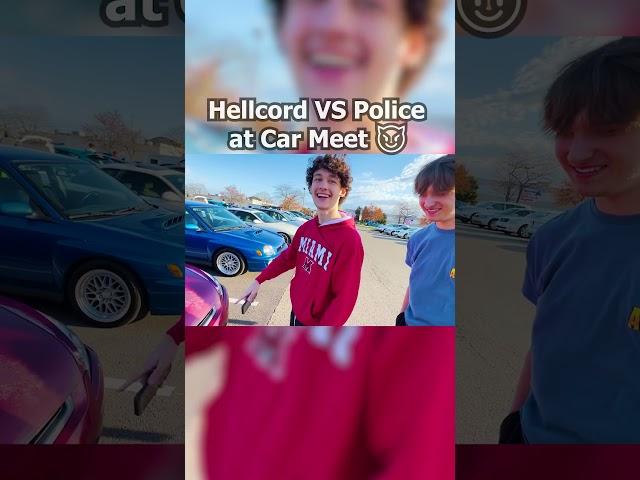 Hellcord VS Police at Car Meet  #shorts