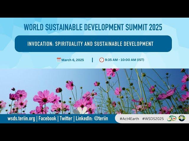 Invocation: Spirituality and Sustainable Development | BK Shivani | TERI | Brahma Kumaris