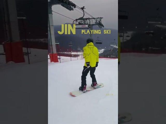 BTS JIN : playing ski - he's so good #btsjin #jinbts