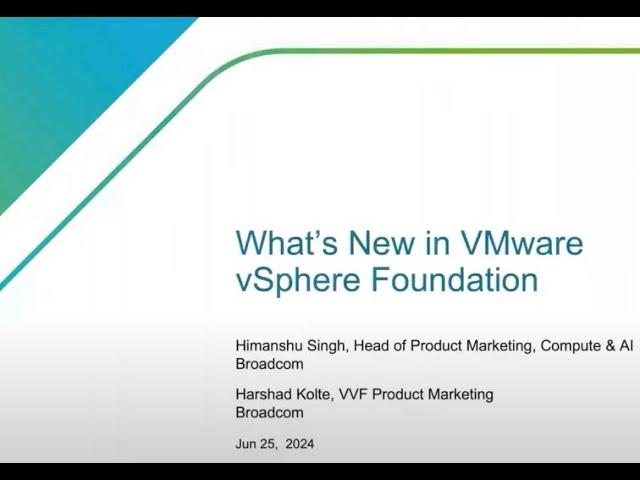 What's New in VMware vSphere Foundation 5.2