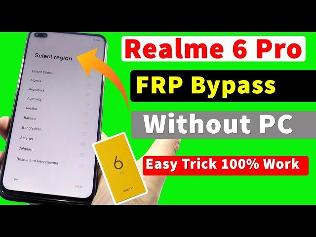 Realme 6 Pro Frp Lock, Google Account Bypass | Without Computer, Internet