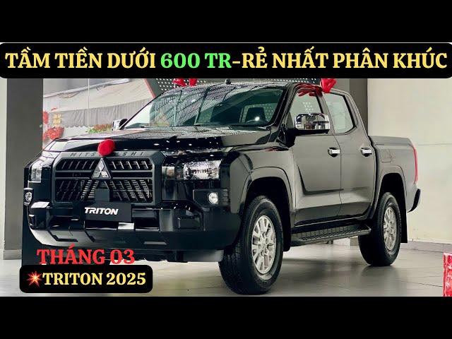 Giá Triton 2025 Tụt Giảm Sâu Không Đáy|Thàng 3 Chính Sách Giảm Tiền Mặt Đỉnh|Lăn Bánh Mới|GIAXEVN