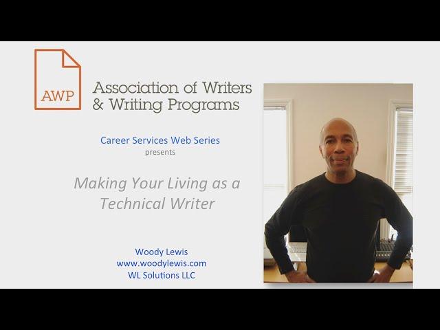 Making Your Living as a Technical Writer (AWP Career Services Web Series)