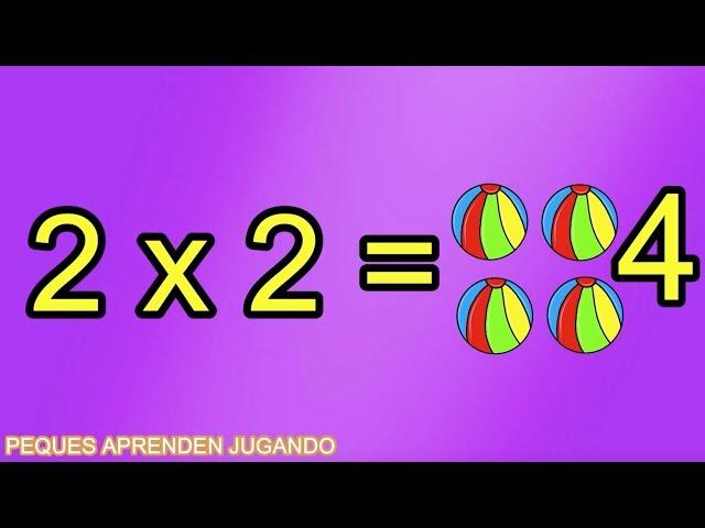 The table of 2 for children Learn to multiply Video for children PequesAprendenJugando