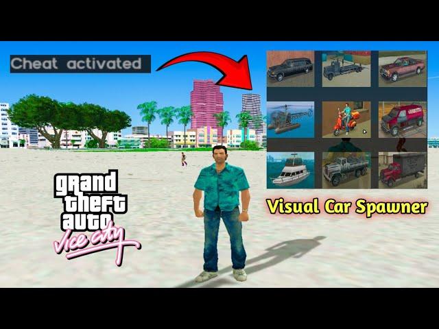 GTA Vice City Visual Car Spawner Cheat Code | How Install Car Spawner Mod | Faizan Gaming