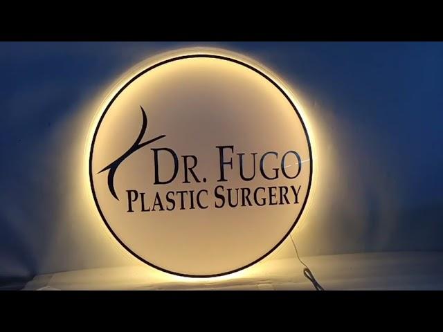 Acrylic Metal Patch (Flat) Sign for Dr. Fugo Plastic Surgery