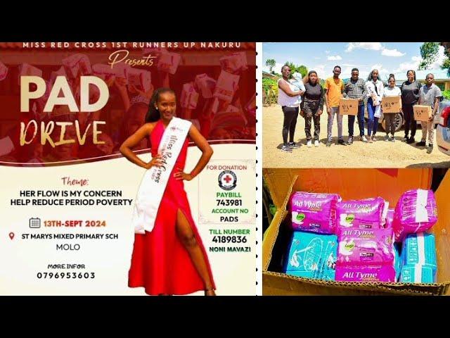 Miss Redcross Nakuru.Pad Drive Event by Noni Mavazi  #savelives #girlchildsafety #hyraxtv