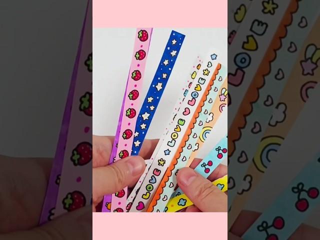 귀욤가득 알록달록 띠스티커 만들기! #sticker  #craft #paperdiy #shorts